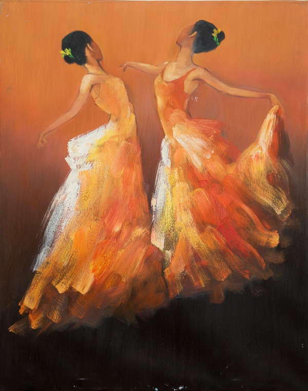 Tranh Sơn Dầu Thiếu Nữ Và Ballet